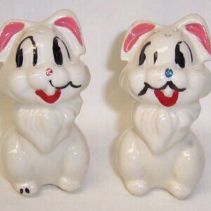 American Bisque Walt Disney Pottery THUMPER 3 1/4 Inch Salt and Pepper Shakers
